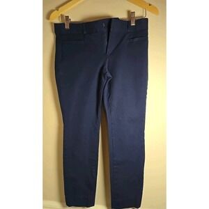 Banana Republic Sloan Pants 2P Petite  Solid NAVY‎ Slim Midrise Stretch